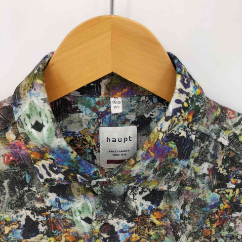 ハオプト HAUPT MODERN FIT 総柄 L/S シャツ メンズ 15 1/2