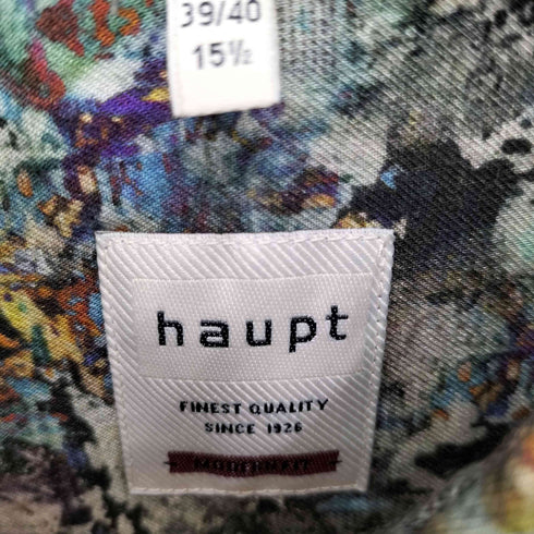 ハオプト HAUPT MODERN FIT 総柄 L/S シャツ メンズ 15 1/2