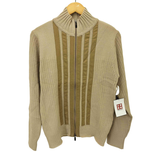 ランバンコレクション LANVIN COLLECTION フェイクスウェード 切替 ウール ジップアップ ニット ドライバーズ レディース import:M