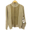 ランバンコレクション LANVIN COLLECTION フェイクスウェード 切替 ウール ジップアップ ニット ドライバーズ レディース import:M