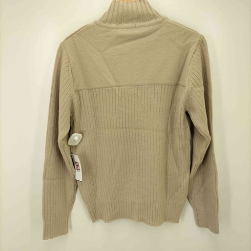 ランバンコレクション LANVIN COLLECTION フェイクスウェード 切替 ウール ジップアップ ニット ドライバーズ レディース import:M
