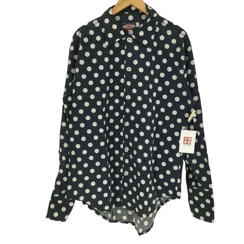 LA ROCKA 英国製 ドット L/S シャツ ダブルカフス メンズ import:M