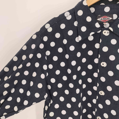 LA ROCKA 英国製 ドット L/S シャツ ダブルカフス メンズ import:M
