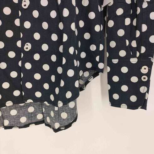 LA ROCKA 英国製 ドット L/S シャツ ダブルカフス メンズ import:M
