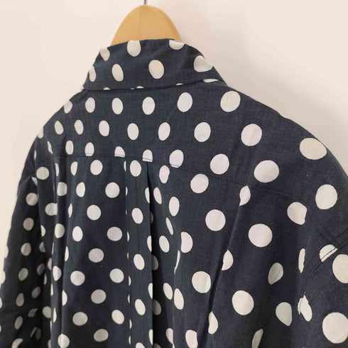 LA ROCKA 英国製 ドット L/S シャツ ダブルカフス メンズ import:M