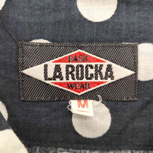 LA ROCKA 英国製 ドット L/S シャツ ダブルカフス メンズ import:M