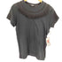 トリココムデギャルソン tricot COMME des GARCONS AD2016 花柄 レース ネック コットン ウール S/S Tシャツ レディース import:S