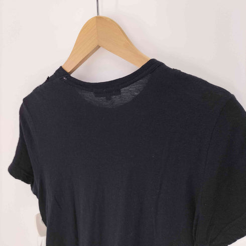 トリココムデギャルソン tricot COMME des GARCONS AD2016 花柄 レース ネック コットン ウール S/S Tシャツ レディース import:S