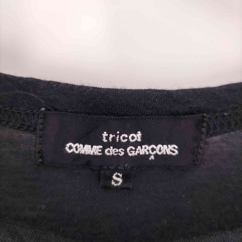 トリココムデギャルソン tricot COMME des GARCONS AD2016 花柄 レース ネック コットン ウール S/S Tシャツ レディース import:S
