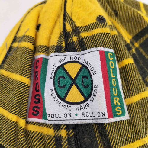 クロス カラーズ CROSS COLOURS 90-00s MADE IN USA シャモアクロス チェックキャップ スナップバックBBOY メンズ