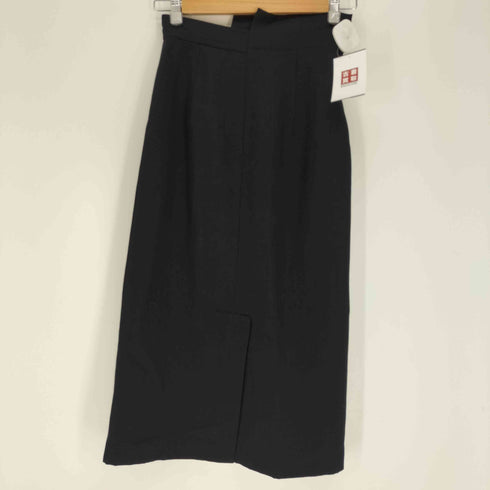 コムデギャルソン COMME des GARCONS 80S AD1988 アシンメトリー ウエスト フロント ジップ ウール ミディ タイト スカート レディース JPN:S