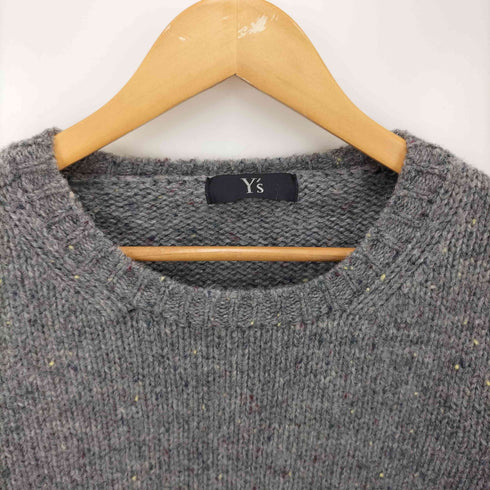 ワイズ Ys 11AW LAINE WOOL ネップ ウール クルーネック ニット レディース JPN:2