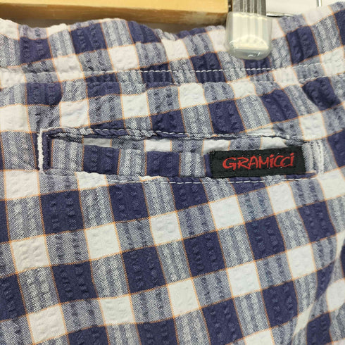 グラミチ GRAMICCI MADE IN USA シアサッカーチェッククライミングショーツ メンズ import:L