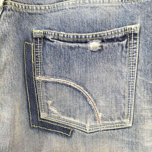 KUNNA SUPER ANTIQUE ダメージ加工デニム メンズ 36