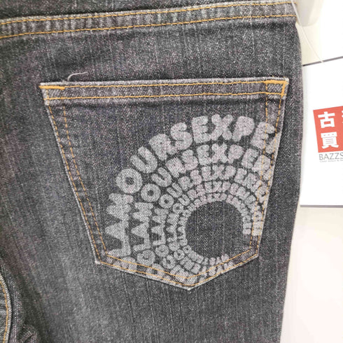 ヒステリックス HYSTERICS 90-00S ポケットプリント ベルトループレス ボタンフライ スリム デニム パンツ Y2K レディース JPN:S