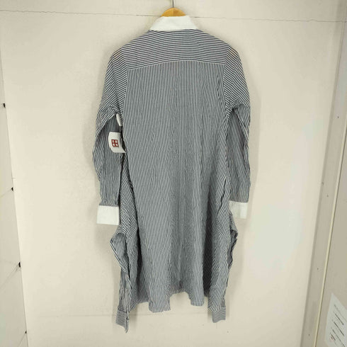 レギュレーションヨウジヤマモト REGULATION Yohji Yamamoto 袖デザインストライプクレリックシャツワンピース レディース 2