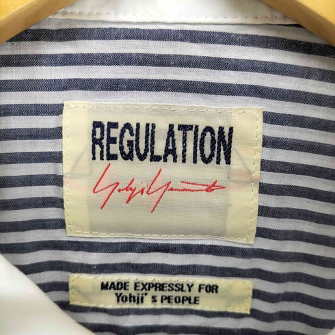 レギュレーションヨウジヤマモト REGULATION Yohji Yamamoto 袖デザインストライプクレリックシャツワンピース レディース 2