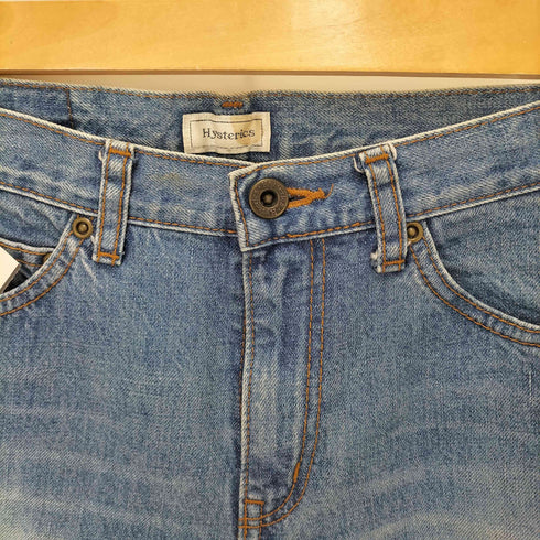 ヒステリックス HYSTERICS 00S ローライズ フレア ウォッシュド デニム パンツ Y2K レディース JPN:S
