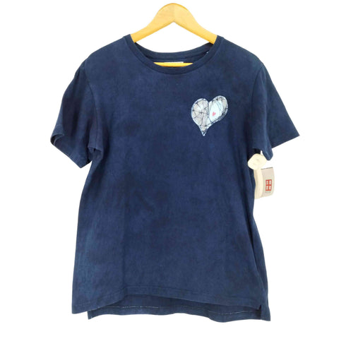 OKURA ハートデザイン インディゴ染Tシャツ メンズ 2