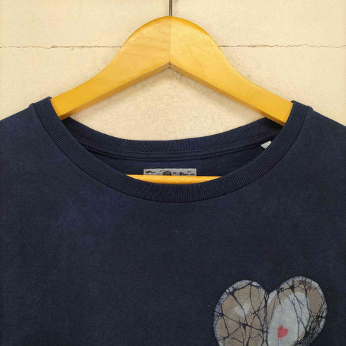 OKURA ハートデザイン インディゴ染Tシャツ メンズ 2