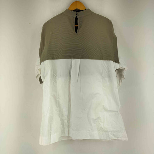 ザラ ZARA CONTRAST POPLIN TOP レディース import:L