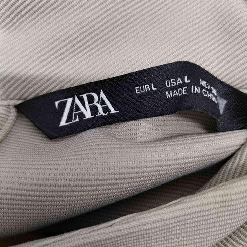 ザラ ZARA CONTRAST POPLIN TOP レディース import:L