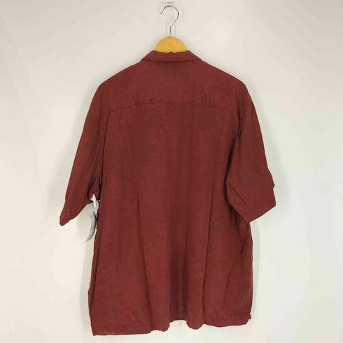 カリビアン Caribbean リーフ柄 シルクコットン アロハシャツ メンズ import:XL