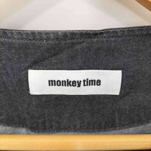 モンキータイム MONKEY TIME ツイル ノーカラーシャツ メンズ JPN:M