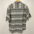 ニュータスト new tast 民族柄 リネン混 コットン S/S シャツ メンズ import:L