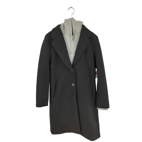 ザラ ZARA CONTRASTING COAT WITH REMOVABLE HOOD デタッチャブルフード コントラストコート レディース import:S