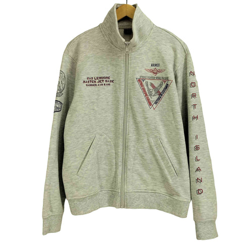 アヴィレックス AVIREX NEON COLOR NAVAL STAND ZIP ネオンカラーデザイン ジップアップスウェット メンズ JPN:L