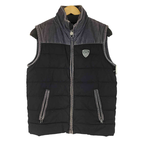 エンポリオアルマーニイーエーセブン EMPORIO ARMANI EA7 ナイロン コーデュロイ 中綿ベスト メンズ XS