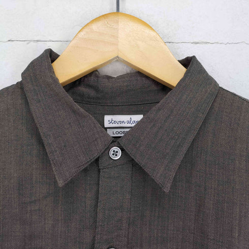 スティーブンアラン Steven Alan LOOSE FIT TRO REGULAR COLLAR SHIRT メンズ JPN:XL