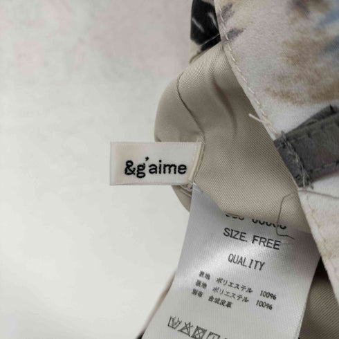 &g’aime アートプリントワイドパンツ select レディース FREE