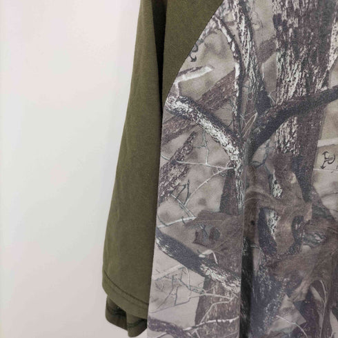 バスプロショップス BASS PRO SHOPS ロゴプリント リアルツリー ラグランスリーブ クルーネック Tシャツ ビッグサイズ メンズ 3XL