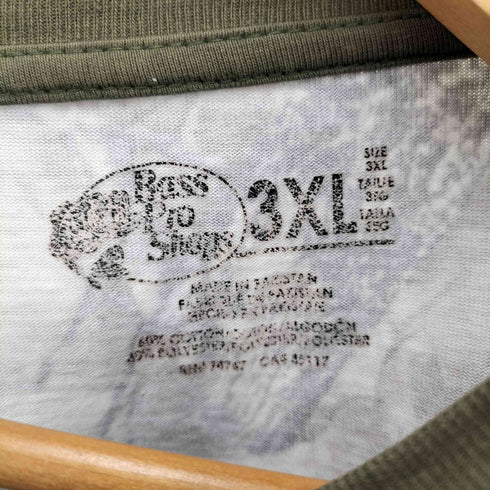 バスプロショップス BASS PRO SHOPS ロゴプリント リアルツリー ラグランスリーブ クルーネック Tシャツ ビッグサイズ メンズ 3XL