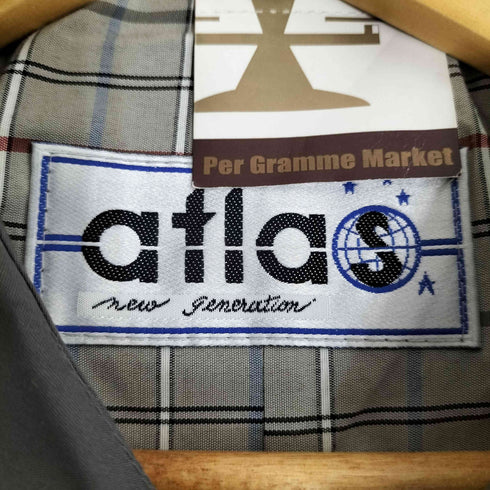 atlas NINO ヨーロッパ ユーロ古着 裏地チェック ラグラン ステンカラーコート メンズ