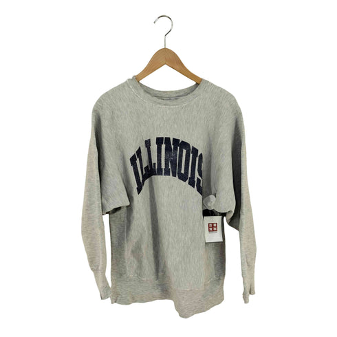 チャンピオン Champion 刺繍タグ REVERSE WEAVE ILLINOIS クルーネックスウェット メンズ import:L
