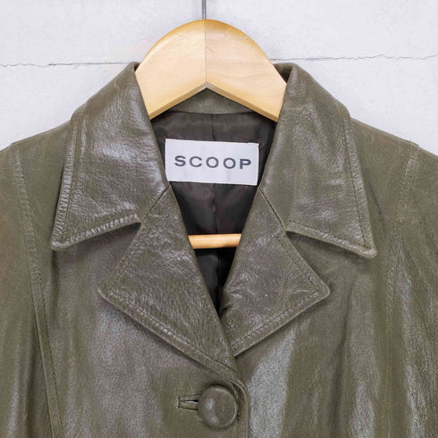 SCOOP レザーコート レディース