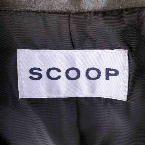 SCOOP レザーコート レディース