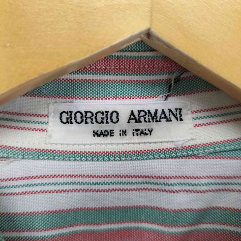 ジョルジオアルマーニ Giorgio Armani 80S~ ストライプシャツ MADE IN ITALY メンズ