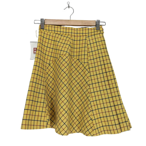 ヴィヴィアンウエストウッド Vivienne Westwood 80S~ チェック柄アシンメトリーパターンプリーツスカート レディース 10