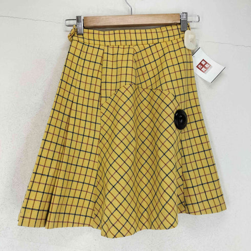 ヴィヴィアンウエストウッド Vivienne Westwood 80S~ チェック柄アシンメトリーパターンプリーツスカート レディース 10