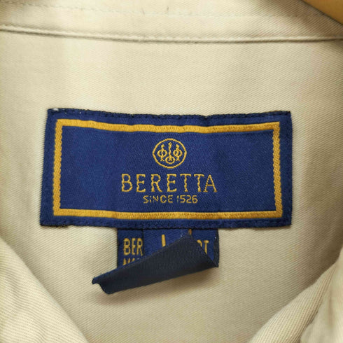 BERETTA 刺繍コットンワークシャツ メンズ L