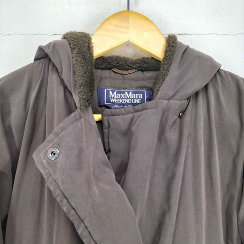 マックスマーラウィークエンド MAX MARA WEEKEND MADE IN ITALY フーデッド中綿ダブルコート レディース 38