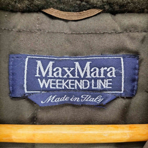 マックスマーラウィークエンド MAX MARA WEEKEND MADE IN ITALY フーデッド中綿ダブルコート レディース 38