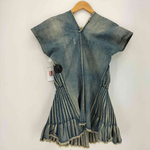 ジュンヤワタナベコムデギャルソン JUNYA WATANABE COMME des GARCONS 04SS デニム プリーツ ミニワンピース レディース