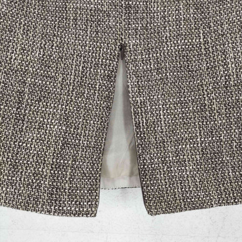 エスマックスマーラ S Max Mara コットン×ツイード 裾ジップ タイトスカート レディース 36