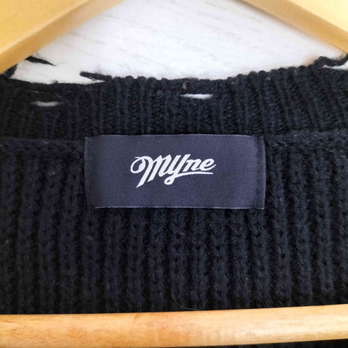 マイン MYne Broken Knit Pullover ブロークンニットプルオーバー クラッシュセーター メンズ JPN:L