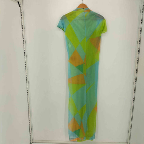 コムデギャルソン COMME des GARCONS AD1996 97SS Body-meets-Dress Dress-meets-Body期 パフポケットインナー付きカラーブロック シアーS/S ワンピース レディース JPN:M